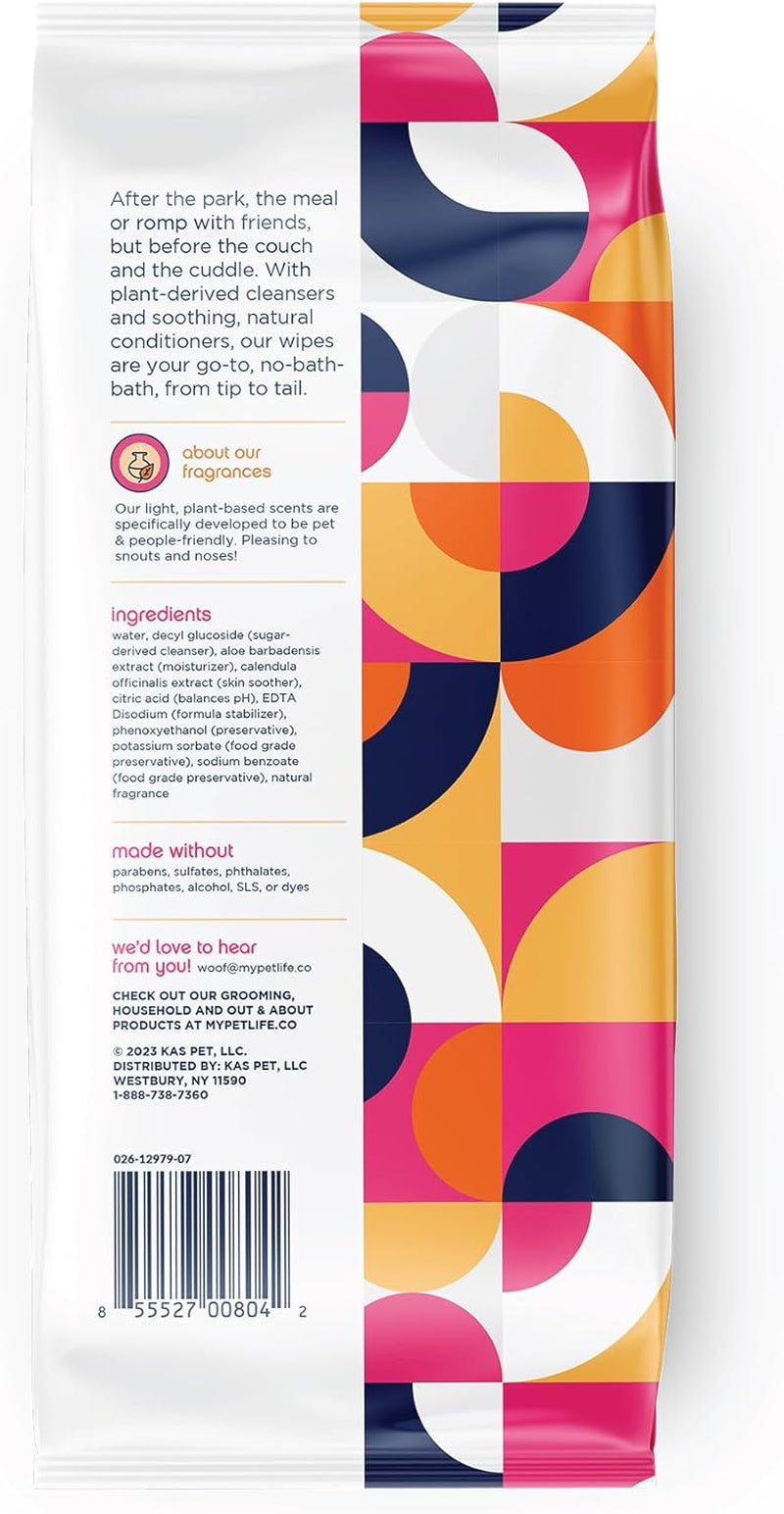 Pet Wipes for Dogs, Dog Cleaning Wipes - Plant-Based Dog Wipes with Moisturizing Aloe Leaf & Calendula - Made in the USA - Bergamot Apple Scent Dog Grooming Wipes - 40Ct (Pack of 1)