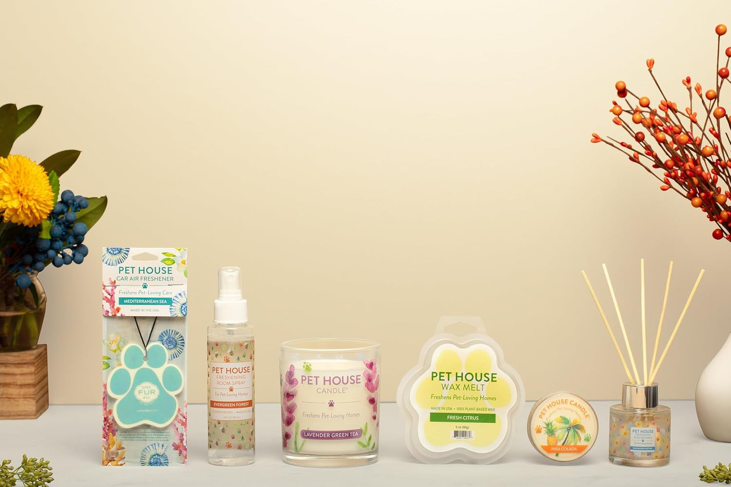 Pet House Christmas Candles, Long Lasting, Clean Burning, Soy Wax Scented Pet Odor Candles, Gingerbread Cookies